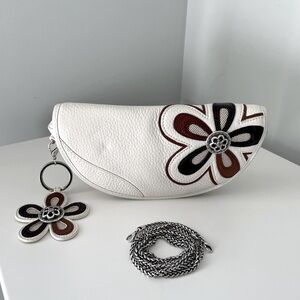 Brighton Flower Clutch Crossbody With Matching Bag Charm